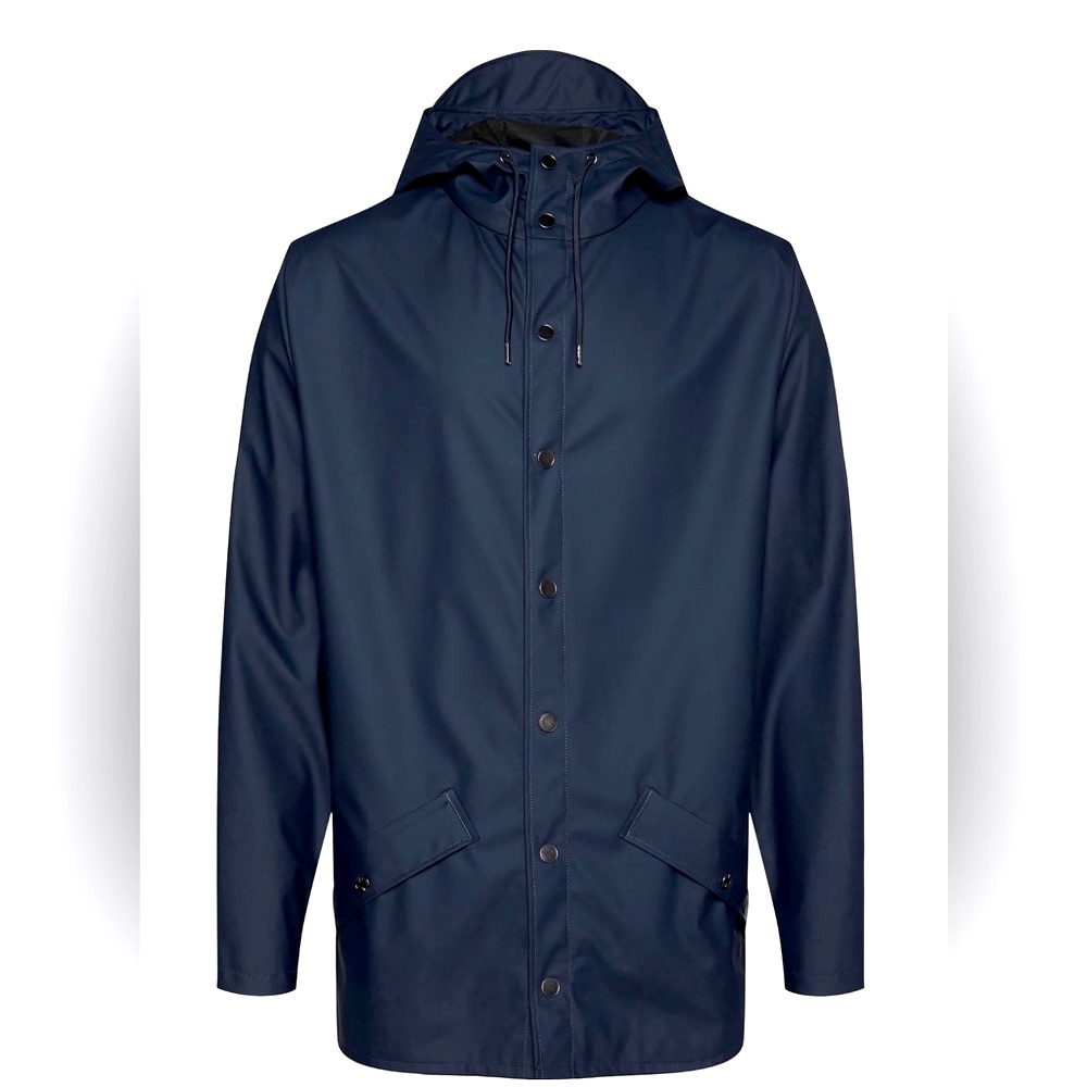 Rains Navy EUC classic rain jacket small/medium